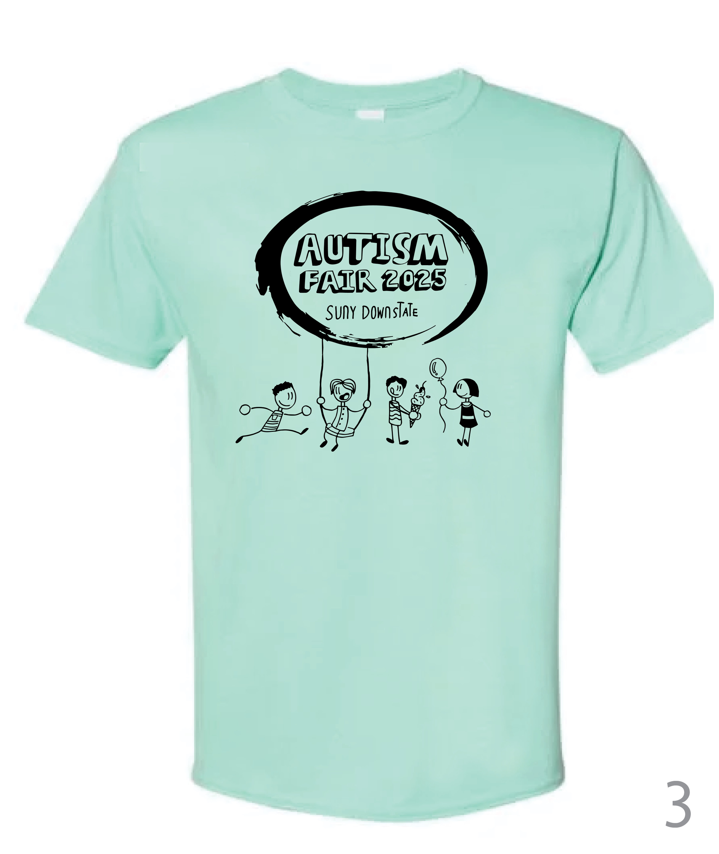 Autism Fair shirt — printed at community event