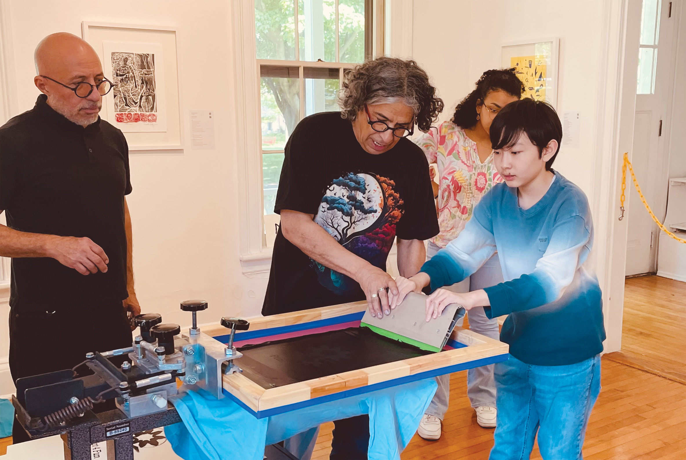 Tengo printing — screen printing demonstration